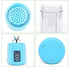 Portable Personal Mini Smoothie Blender - USB Rechargeable Shake Smoothies Mixer Single Small Size Fruit Juice Blender Battery Operated Individual Juicer Cup for Travel Camping & Outdoor - Blue