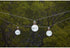 Hampton Bay 10-Light 12 ft. Integrated LED Clear Crackle Glass Ball String Light Set