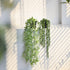 Tengda Fake Potted Succulents Plants 2Pcs Artificial Hanging Strings of Pearls Plastic Tabletop Greenery for Front Door Kitchen Bathroom Indoor d©cor (Succulent)
