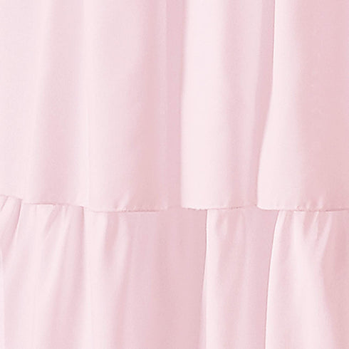 Curtainworks Flounced Ruffle Rod Pocket Curtain Panel, 63 in, Pink