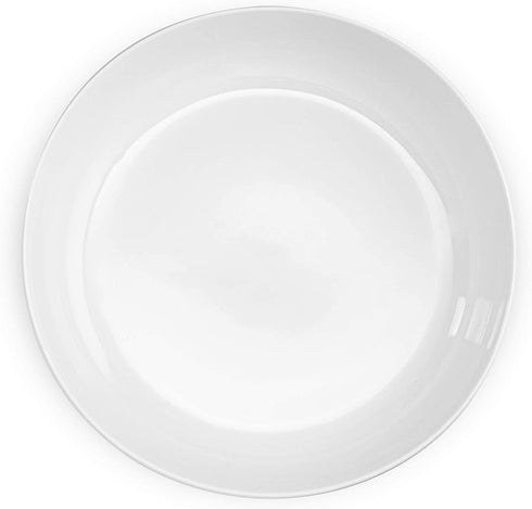 Kook Porcelain Serving Bowls, Wide & Shallow, Dishwasher & Microwave Safe, For Salads, Soups, Pastas and Party Snacks, 9.25 Inch, 72 Oz, White, Set of 2