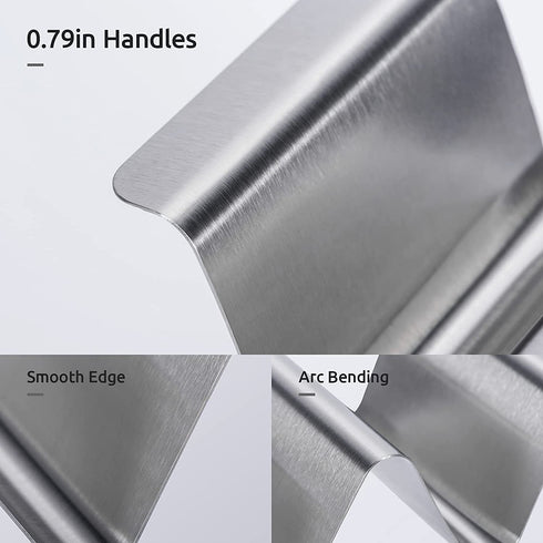 18/8 Stainless Steel Taco Holders: U-Taste Soft Hard Taco Shell Rack Oven Safe Metal Corn Tortilla Serving Tray Plates Stand Set with Handle and Rounded Curves (Set of 4)