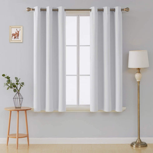 Deconovo Room Darken Curtain Thermal Insulated Blackout Drape Grommet Curtain for Living Room Star White 42x63 Inch 1 Panel