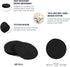 OrganiHaus Cotton Rope Woven Placemats | Round Placemats Set of 6 | Heat Resistant and Absorbent Fabric Rustic Placemats for Dining Table Mats or Countertop Protection - Full Black