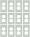 Sunlite E211/A/12PK E211/A 1 Duplex Receptacle Plate, Almond Finish, 12 Pack, 1 Pack, 10 Gang
