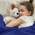 Weighted Idea Minky Fuzzy Duvet Cover for Kids Weighted Blanket 41''x60'' (100% Minky, Grey/Navy Blue)