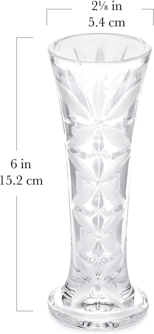 Forever Rose Crystal Bud Vase, Decorative Crystal Clear Glass Bud Vase, Perfect for Your One of a Kind Forever Roses, 7? Tall