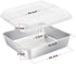 9 x 9-Inch Baking Pan with lid, E-far Square Cake Brownie Baking Pans Stainless Steel Bakeware Set of 2, Non-toxic & Healthy, Easy Clean & Dishwasher Safe - 4 Pieces(2 Pans + 2 Lids)