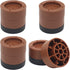 HANIHUA 4 Sets Bed Furniture Risers (Brown), 1 inch or 2 inch Heavy Duty Adjustable Round Risers with Furniture Pads for Bed Frame, Furniture, Table, Sofa, Chair Risers Supports Up to 1,500 lbs