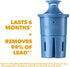 Brita Longlast Pitcher and Dispenser Replacement Water Filters, Blue, 1 Count