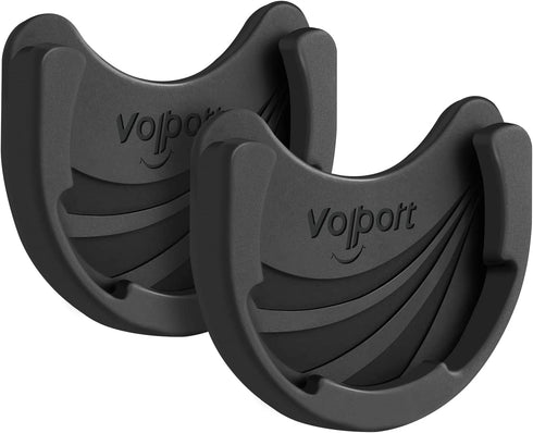 volport Car Mount for Pops Collapsible Socket Grip, 2 Pack Black Silicone Cell Phone Holder for Swappable Socket / Expanding Stand with 3M Sticky Adhesive Replacement Stick on Dashboard, Wall, Glass