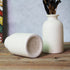 HY&GH Small Ceramic Vase Set of 2 ,Frosted Ceramic Flower vases , 5.7 inch, 5 inch H Tall, Modern Faux Floral Vase, Distressed Décor for Rustic Home, Wedding Centerpiece, Housewarming