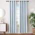 Amazon Basics Room Darkening Blackout Window Curtains with Grommets - 42 x 96-Inch, Light Gray, 2 Panels