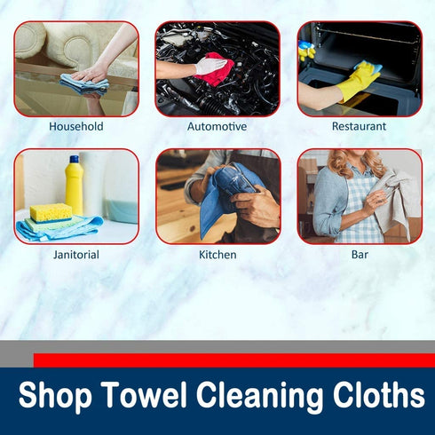 Simpli-Magic 79185 Shop Towels 14?x12?, Blue, 100 Pack