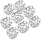 Feyarl Set of 8pcs Sparkly Napkin Rings Crystal Table Dinner Napkin Holders for Wedding Centerpieces Party Special Occasions Festival Decoration