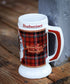 2021 Budweiser Plaid Holiday Christmas Stein