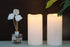 GenSwin Waterproof Outdoor Flameless Candles with Remote Timer, Battery Operated Large Flickering LED Pillar Candles for Indoor Outdoor Lanterns, Won™t melt, Long-Lasting(White, Set of 2, 8? x 4?)