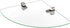 WALI Corner Floating Wall Mounted Shelf with Transparent Strengthened Tempered Glasses Wall Decor Display Storage Shelf for Bedroom, Living Room, Kitchen, Office (CS001S), 1 Shelf, Silver