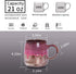 LMYFFF Large Ceramic Coffee Mug,21 Oz,Gilt Pink Big Tea Cup for Office and Home, Dishwasher and Microwave Safe¦