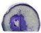 JIC Gem Dyed Purple Natural Agate Bookends Polished 3 to 4 Lbs for Office and Home Decoration 1 Pair with Rubber Bumpers