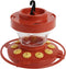First Nature 993091-546 16 oz. Hummingbird Flower Feeder , Red