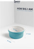 Sweese 503.402 Porcelain Ramekins for Baking - 12 Ounce Souffle Dish - Set of 4, Turquoise