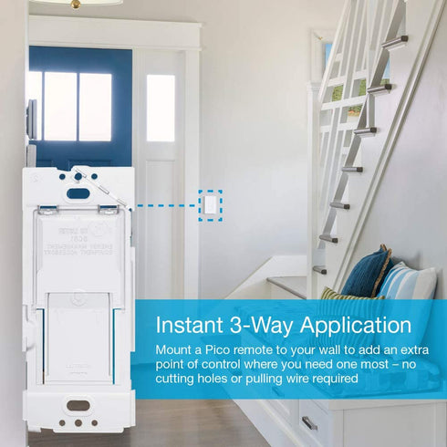 Lutron Caseta Wireless Wallplate Bracket for Pico Remote, PICO-WBX-ADAPT, Translucent