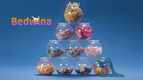 16 Oz Plastic Fish Bowl (6 Pack) 4 Inch Heavy Duty Plastic Ivy Bowls, for Candy, Carnival Games, Prizes, Centerpieces and Party Decoration Supplies, BPA-Free