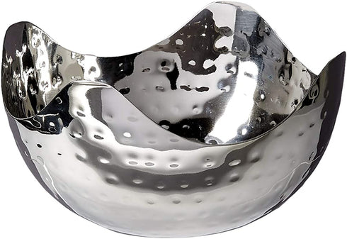 Elegance Hammered 6-Inch Stainless Steel Bowl, 6" x 6" x 3"