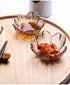 Sakura Shaped Glass Seasoning Dishes Ketchup Saucer Appetizer Plates Salad Bowls Kitchen Food Display Decoration (2pcs)