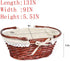 MEIEM Wicker Basket Gift Baskets Empty Oval Willow Woven Picnic Basket Cheap Easter Candy Basket Storage Wine Basket with Handle Egg Gathering Wedding Basket (Brown)