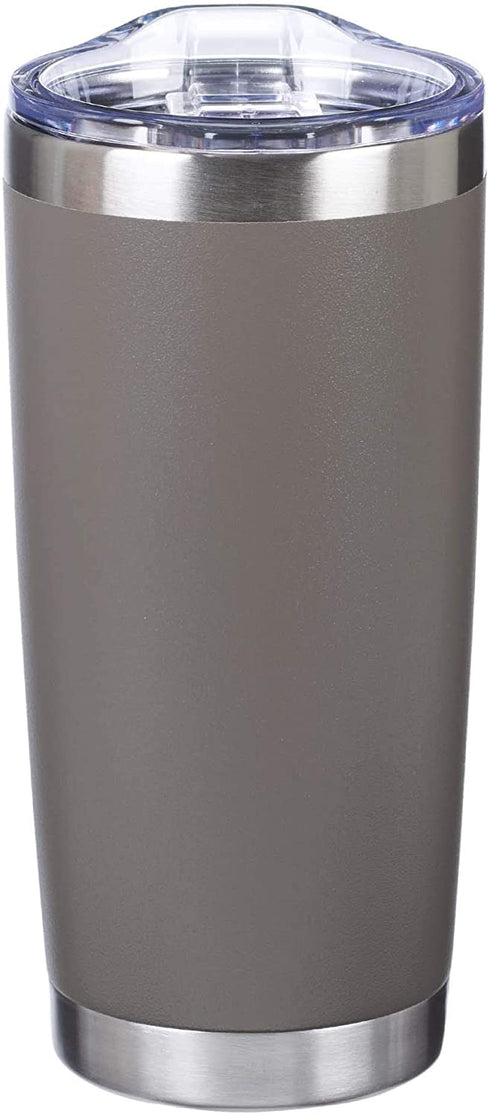 Trust In The Lord Proverbs 3:5 Grey Christian Travel Mug for Women or Men (20oz Stainless Steel Double-Wall Vacuum Insulated Tumbler with Lid)