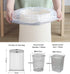 Trash Bags 13 Gallon Tall Kitchen Drawstring Garbage Bags, Biodegradable Clear Medium Strong Trash-Can-Liner for Home Bathroom Office (White, 100 Count)