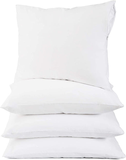 Guardmax Waterproof Pillow Protectors - Zippered Pillow Covers Bed Bug Hypoallergenic Pillow Cases, Protects from Dirt, Debris - Standard Size (20"x26") 4 Pack