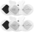 Easy@Home Tens Unit Wireless Electrode Pads Self Stick Carbon Pads, 4 Pack 6.5" x 3" Reusable - Non Irritating Design Pulse Massagers Replacement, 2 Pads per Pack, ETP015