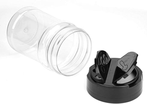 Yesland 20 Pcs Plastic Spice Jars / Bottles, 5 Oz PET Spice Containers BPA free with Black Cap, Perfect for Storing Spice, Herbs and Powders