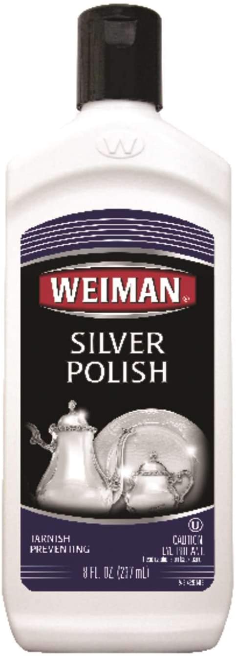 Weiman Silver Polish and Cleaner - 8 Ounce - Clean Shine and Polish Safe Protective Prevent Tarnish (2 Pack)