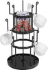 360 Rotating Coffee Mug Holder, Auledio 3 Tier Mug Tree Stand for Counter, Metal Tea Cup Rack Holder Tabletop Mug Display Rack, Holds 15 Mugs, Black