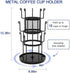 360 Rotating Coffee Mug Holder, Auledio 3 Tier Mug Tree Stand for Counter, Metal Tea Cup Rack Holder Tabletop Mug Display Rack, Holds 15 Mugs, Black