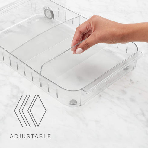 YouCopia RollOut Fridge Caddy, 9" Wide, Clear