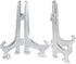 Super Z Outlet 5" Clear Plastic Easels or Stand/Plate Holders to Display Pictures or Other Items at Weddings, Home Decoration, Birthdays, Tables (24)