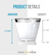 Stock Your Home Silver Rim 9 Ounce Clear Plastic Cups (100 Pack) Disposable Party Cups - Old Fashioned Reusable Plastic Tumblers for Weddings, Parties and Everyday Use