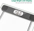 BEAUTURAL Digital Body Weight Bathroom Scale with Step-On Technology, Precision Weighing Scale,Large Backlight Display, Highly Accurate, Glass, 400 lbs, Batteries and Tape Measure Included