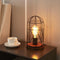 Surpars House Wood Retro Table Lamp Metal Shade Edison Bulb Included Warm White Light,Black
