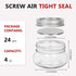 4 oz Glass Mason Jars, 24 Pack 120ml Canning Jars with Regular Mouth Lids, Glass Jars Storage Containers for Overnight Oats, Jam, Jelly, Honey, Beans, Spice, Wedding Party Favors, Shower Favors