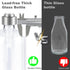 Glass Soap Dispenser 2 Pack 17oz Clear Liquid Soap Dispenser for Kitchen Bathroom Countertop Hand Dish Lotion (17oz/500ml)