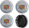 Shenwinfy 2 5/8" Wheel Center Hub Caps for Cadillac, 66mm Chrome Center Cap Emblem for ATS CTS DTS SRX XTS XLR Wheels 9597375 4PCS (Silver)