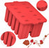 Silicone Popsicle Molds,BPA Free Popcylce Molds,Food Grade Reusable Popsicle Mold for Kids, Homemade Popsicles Molds,Ice Cream Mold,Ice Pop Molds Maker with Popsicle Sticks,Popsicle Bag,Funnel (Red)