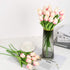 24PCS Pink Tulips Artificial Flowers Decoration Touch Light Pink Tulips Fake Flowers for Tulip Flower Arrangements Home Decoration Wedding Bridal Bouquet Party Baby Shower Centerpieces (Light Pink)