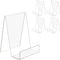 TRIMOU Clear Acrylic Book Stand with Ledge Clear Acrylic Book Display Easel, Display Stand for Displaying Books Pictures Albums Comic Books CDs Artworks Tablets or Other Items (Large)